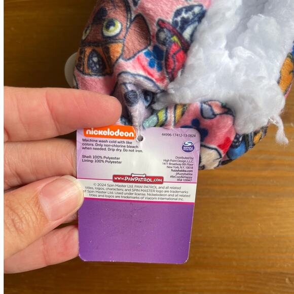 Nickelodeon Paw Patrol Pink Fuzzy Baba slipper Socks NEW Size 3T 4T - Picture 7 of 8